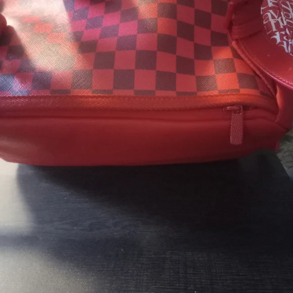 Sprayground Red/White Checkard, Moneysign, Sprayground Logo Bookbag Backpack NWT - Picture 6 of 12
